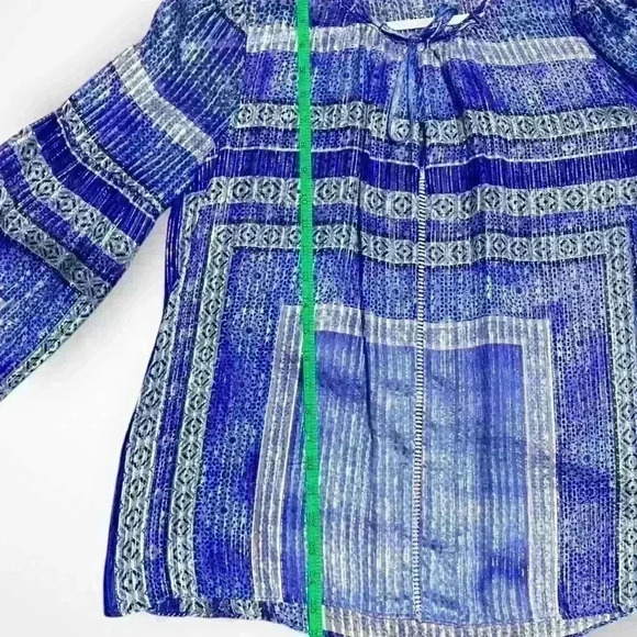 Womens Tie Front Silk Blouse by Parker Size Medium - Picture 8 of 9